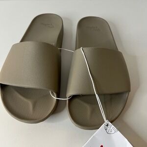 Archies Arch Support Slides Taupe Slip On Comfort Footwear Womens Size 7 NWT